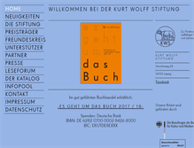 Tablet Screenshot of kurt-wolff-stiftung.de